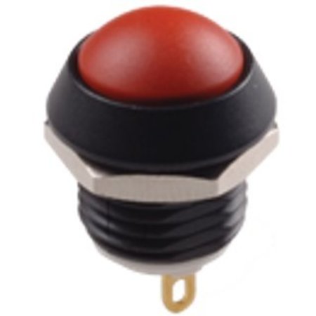 C&K COMPONENTS Pushbutton Switch, Spst, Momentary, 0.2A, 24Vdc, Wire Terminal, Panel Mount-Threaded AP4D303TWBE